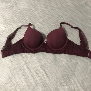 Maroon Aerie Push Up Bra 34D